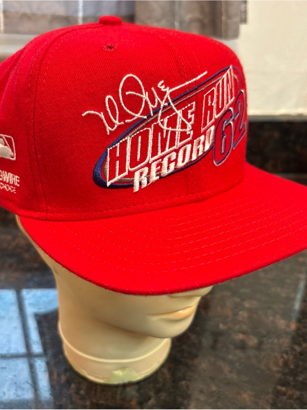MARK McGwire Home Run Record 62 MLB AUTHENTIC NEW SNAPBACK HAT BY NEW ERA